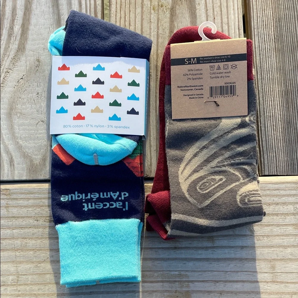 NWT Women’s Cotton Native Northwest and Quebec Socks